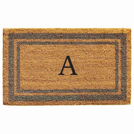 Calloway Mills Monogram Door Mat, Natural, Periwinkle, 24 in W x 36 in L 153022436A